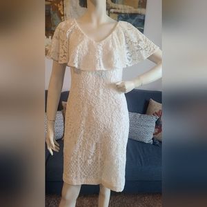 Lauren Ralph Lauren DressesWhite Lace V Neck, DressColor: Cream/White